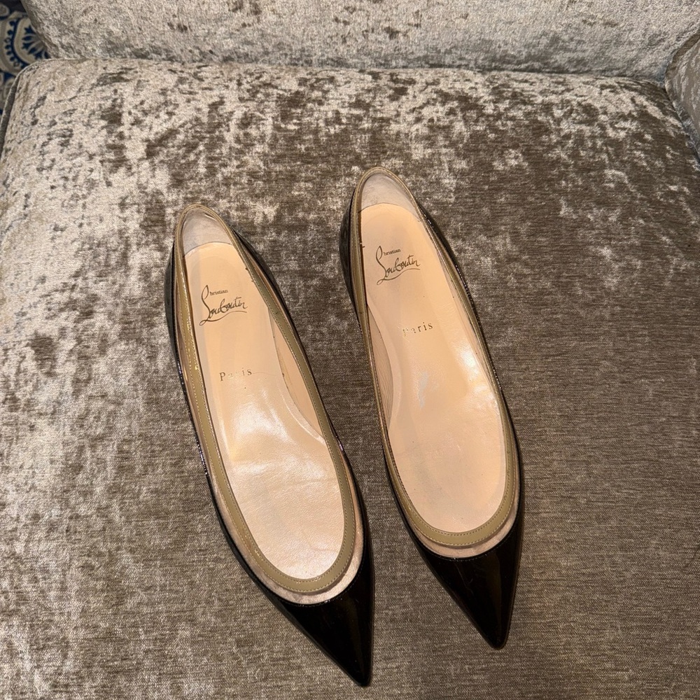 Black Christian Louboutin ballet flats